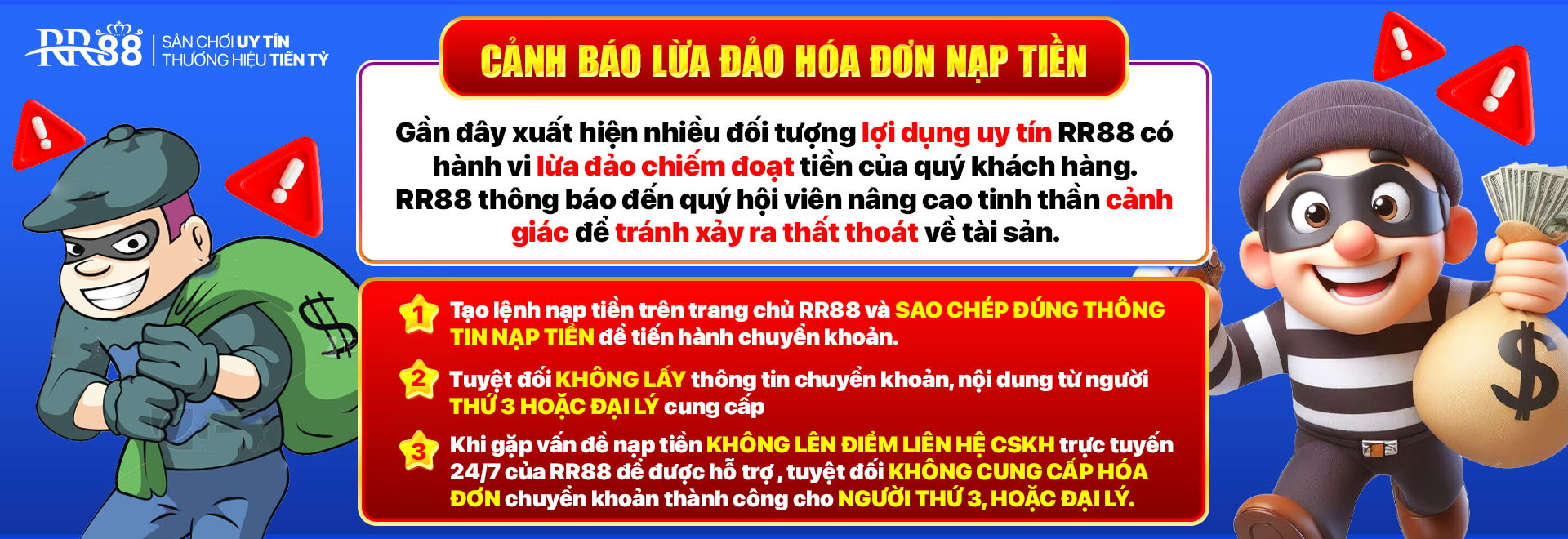 Banner thương hiệu RR88